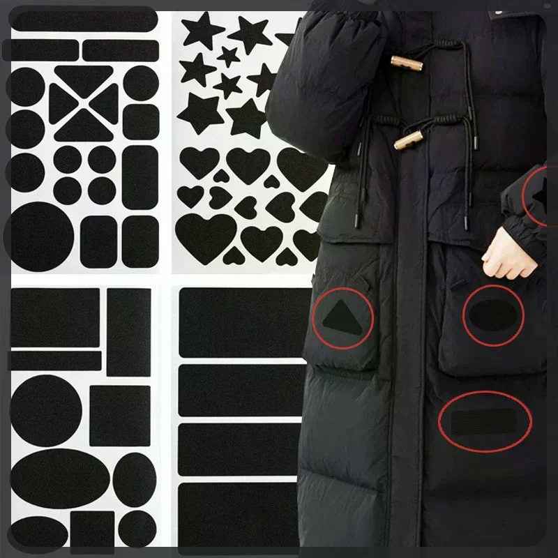 Universal Black Self-Adhesive Fabric Repair Patch (2-Piece) – No-Cut Instant Fix For Down Jackets & Coats