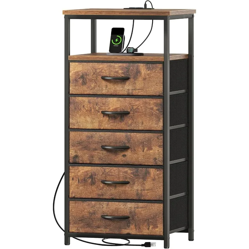 

Dresser with Charging Station, Dresser for Bedroom