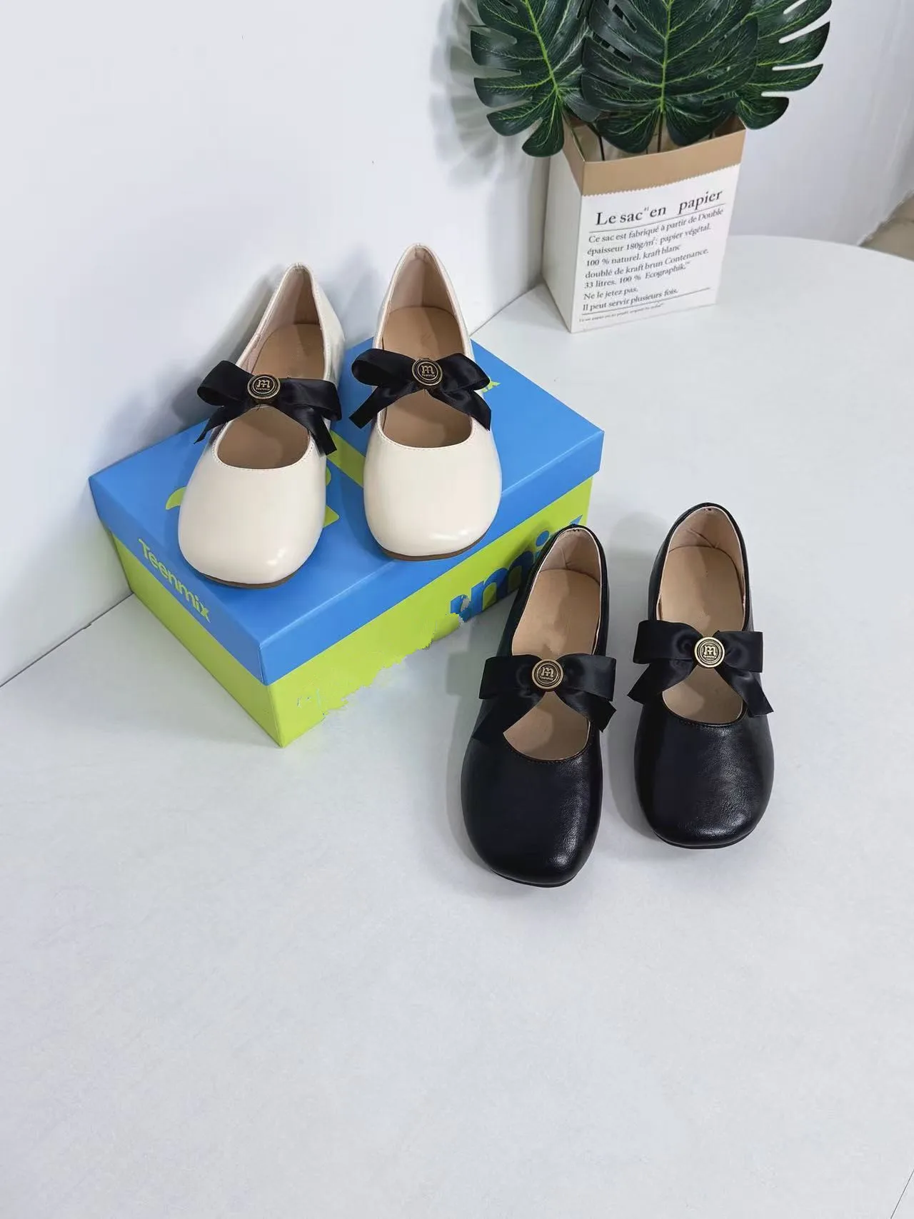 

Knot Mary Jane Shoes Women's Soft Bottom Slip-On Retro Style Summer Fashion Single Shoes Leather Inner Material