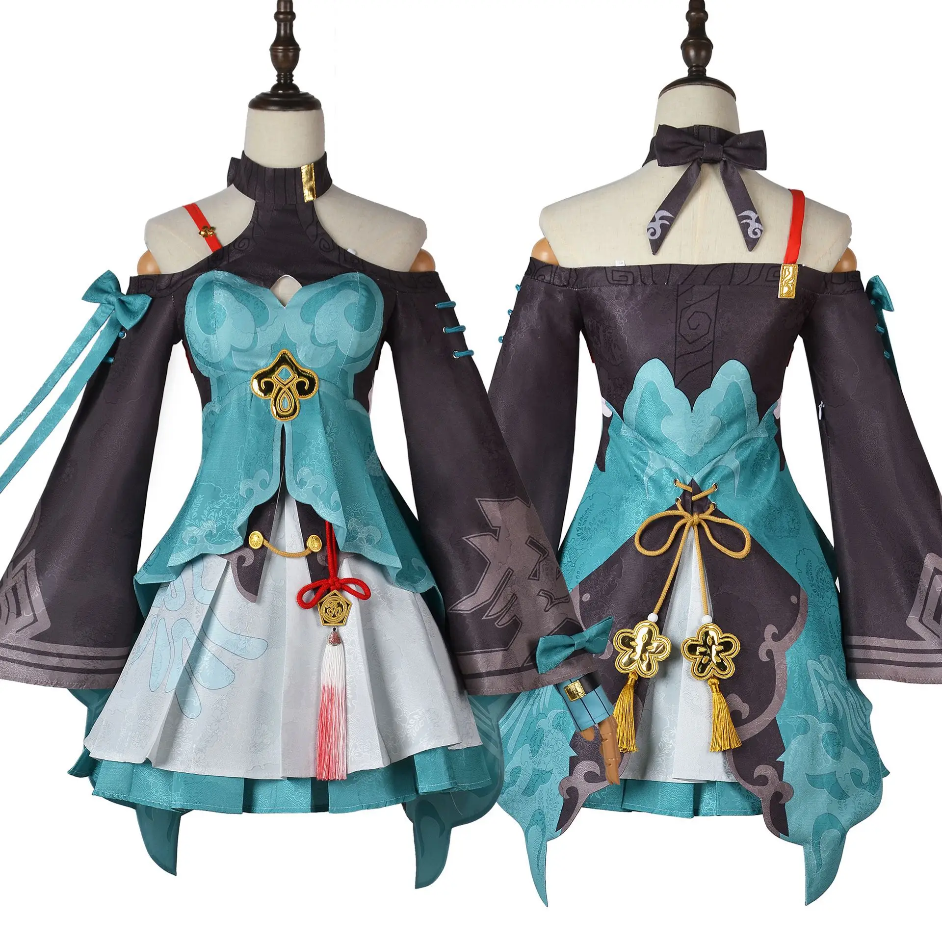 Disfraz de Cosplay de Game Honkai Star Rail Qingque, uniforme para fiesta escolar de Halloween, peluca para mujer