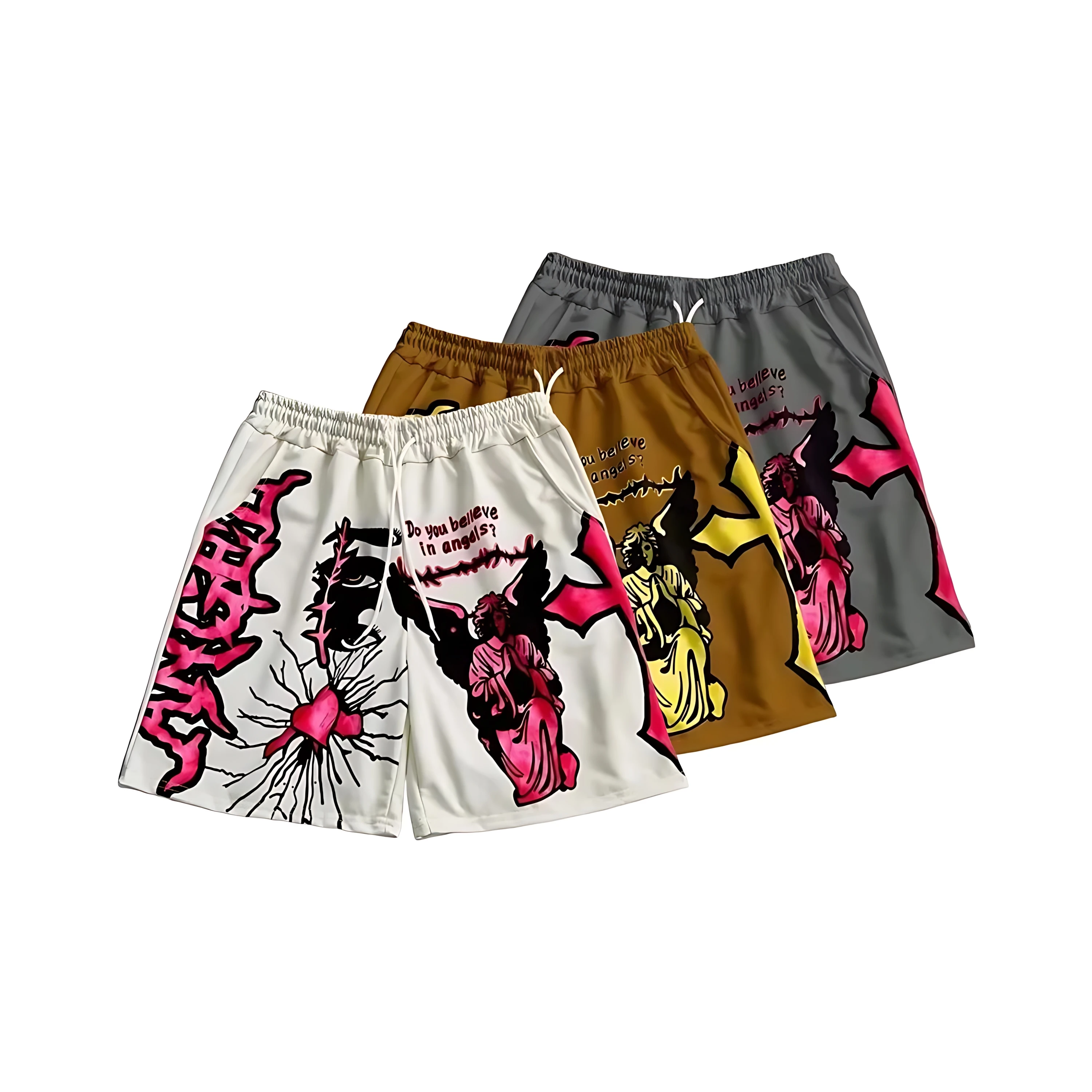 

2026 Summer Men's Short Pants with 3D Print Breathable Lightweight Comfortable for Roller Skating and Outdoor Use