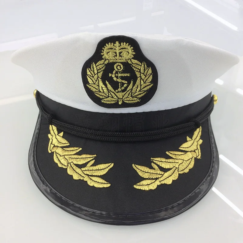 Military Hat Army Peaked Military cap outdoor flat-topped men white flight Air Force performance 8M145