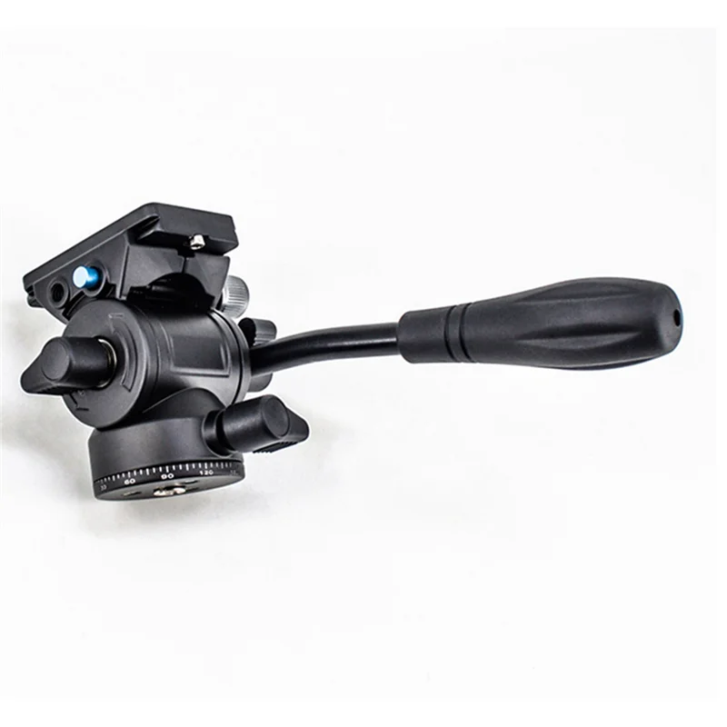 Vendita calda Mini treppiede panoramico Fluido idraulico Smorzamento video in metallo per supporto per fotocamera monopiede treppiede