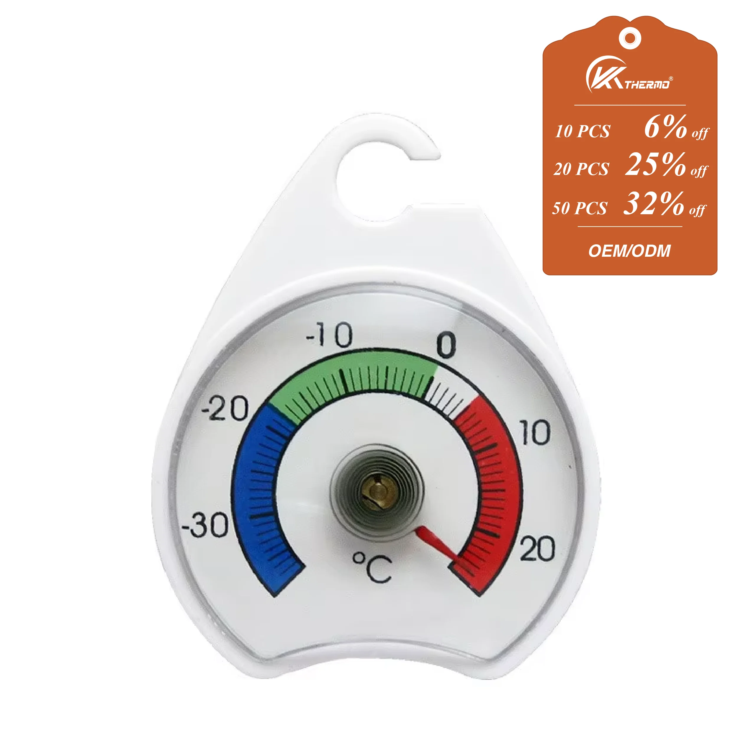 Kühlschrankthermometer -30 ° C bis 20 ° C° Kühlschrank-Gefrierschrank-Temperaturanzeige mit Haken – Detail 1