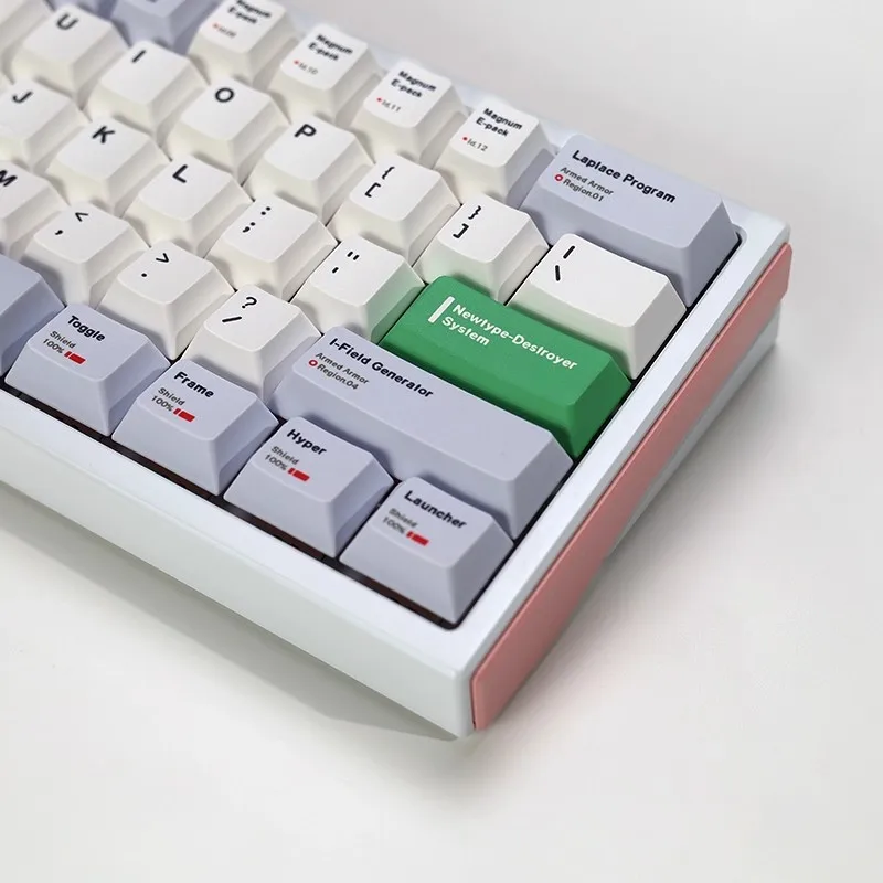 

Retro Unicorn RX-0 Keycaps 139 Keys Korean PBT Cherry Profile Custom Anime Game Keyboard Caps for Mechanical Keyboard PC Gifts