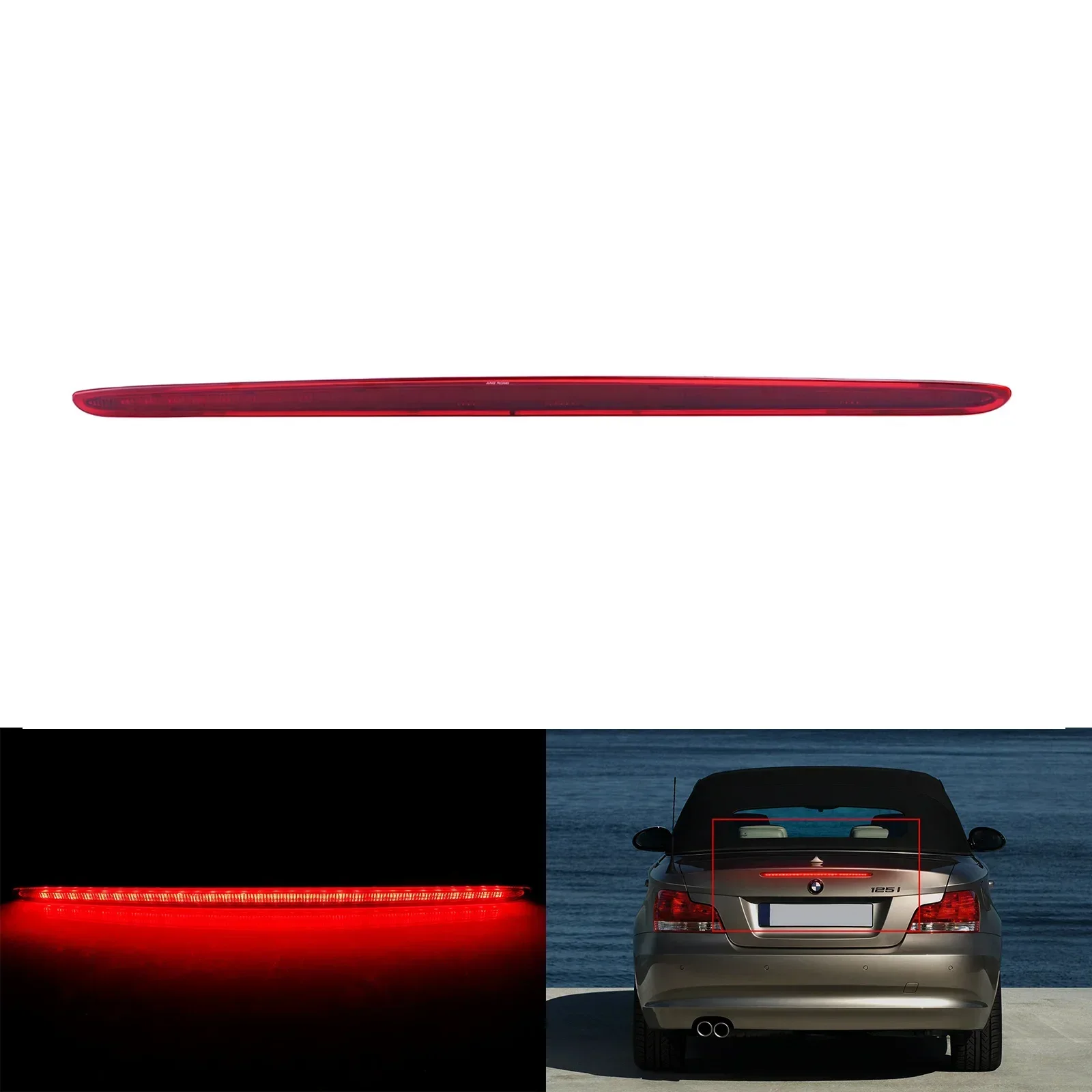 Red LED Rear Third High Level Brake Stop Light For BMW 1 Series E82 E88 2007-2013