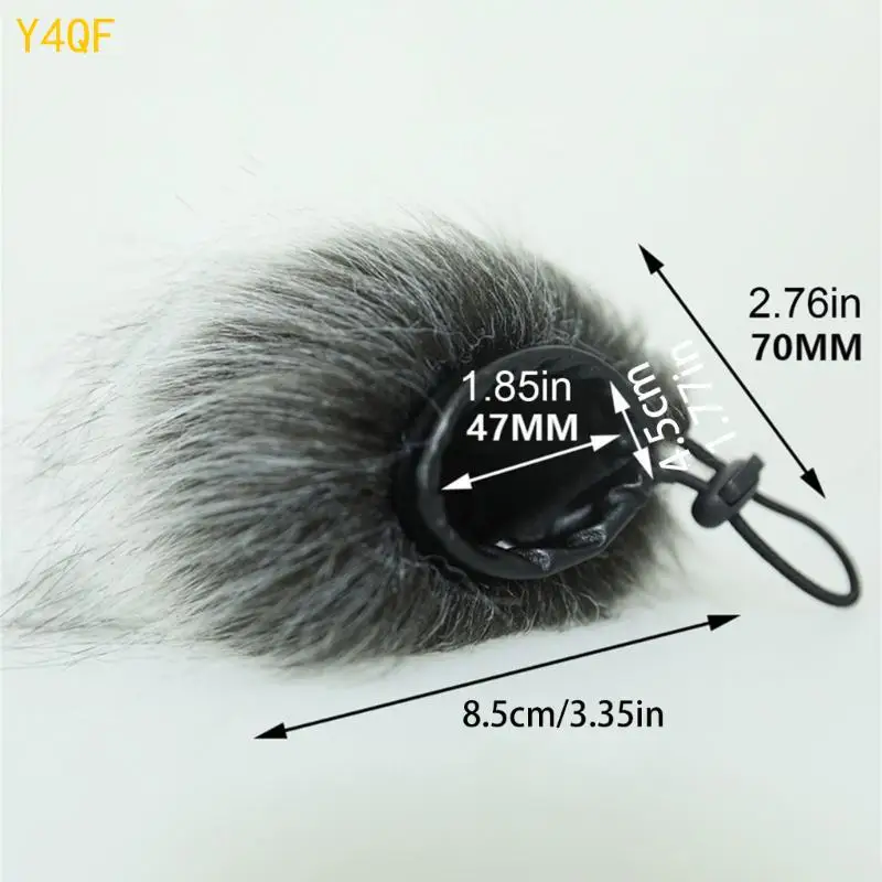 Y4QF Kaca depan muff untuk zoom h1 Essential Handheld Recorders Mikrofon Kaca depan kaca depan bulu buatan