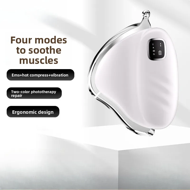 

Microcurrent Electric Fascia Scraper Vibration Massage Instrument Muscle Relax Guasha Knife for Soreness Relief and Meridian