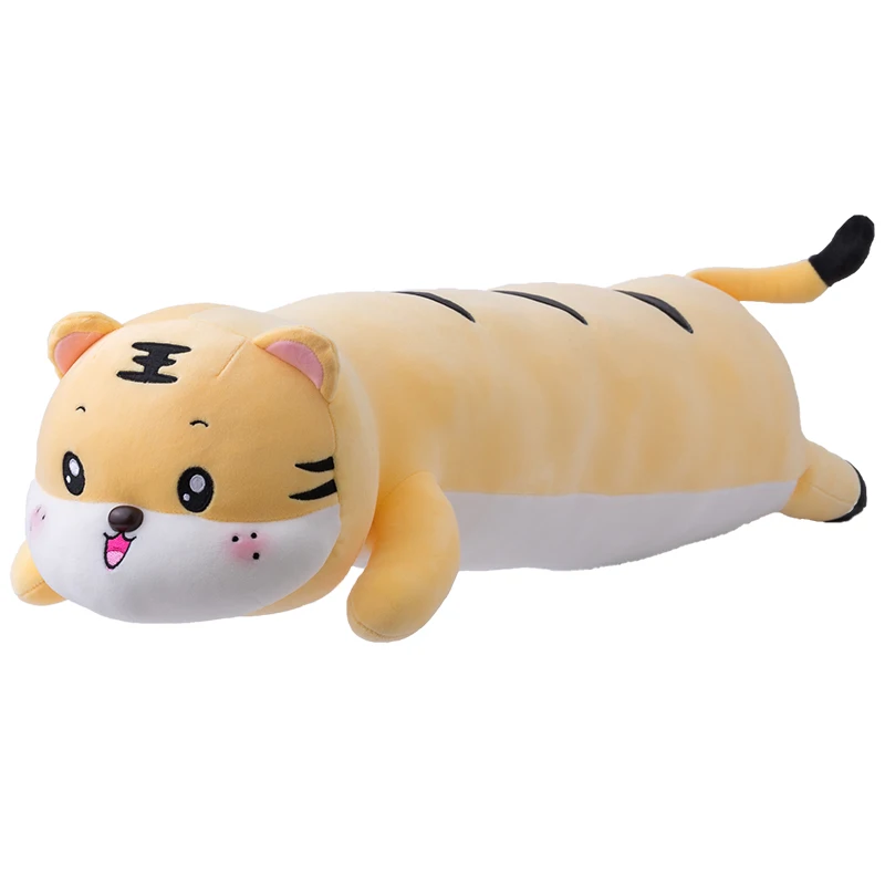 

New Huggbale LovelyLong Tiger Plush Pillow Cartoon King Stuffed Soft Animal Cushion for Kids Birthday Gifts