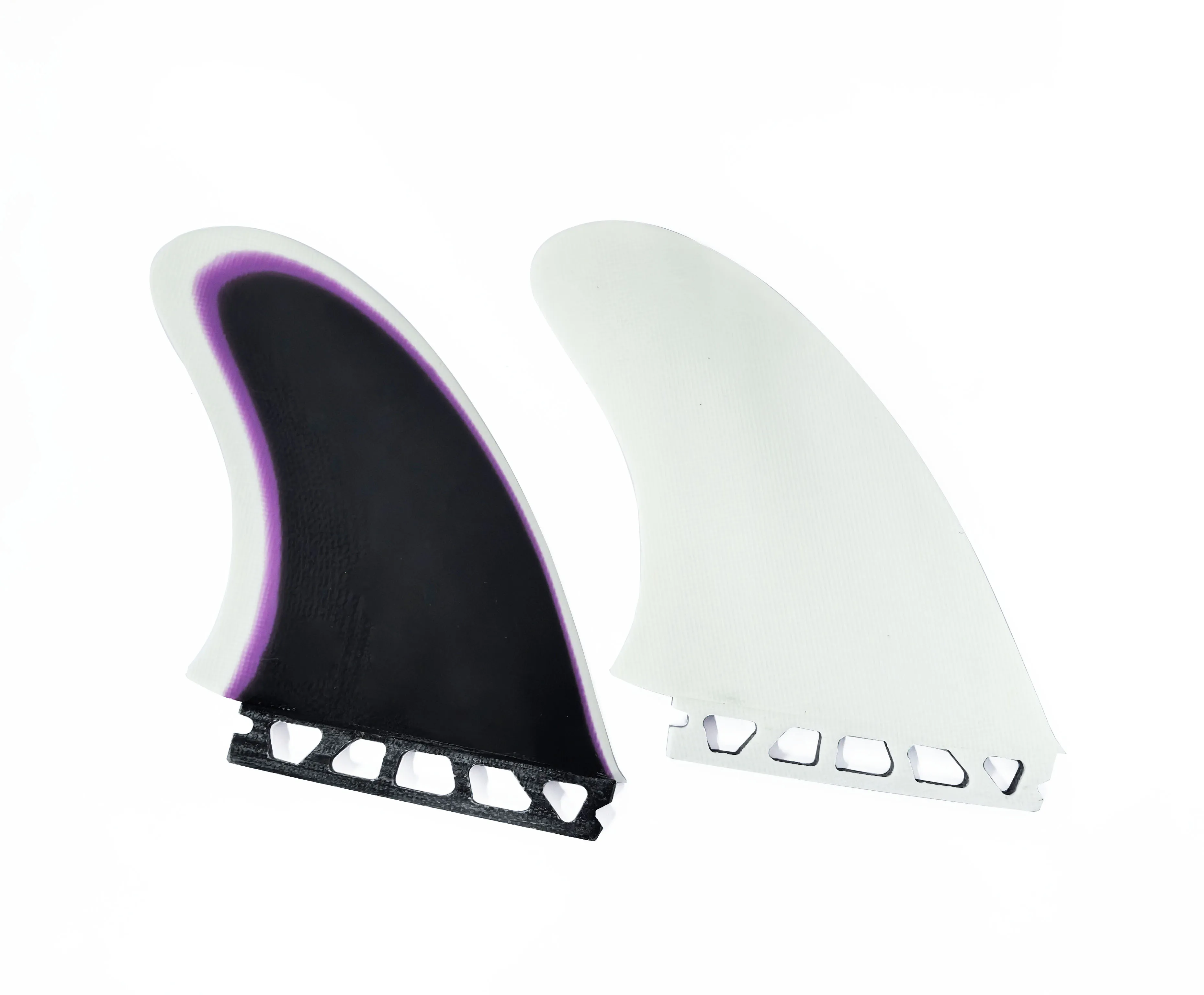 ใหม่ FUTURE MR TWIN FINS กระดานโต้คลื่นครีบเดี่ยวไฟเบอร์กลาสสีดําสีม่วง Spliced สีขาวออกแบบใหม่คุณภาพสูง Triple Surf Fins Sys