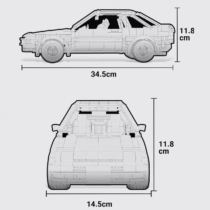 Klemmbausteine Technik City Speed Sportwagen AE86 Bausteine Set Rennfahrzeug Montage Ziegel Modell Kit Spielzeug Erwachsene Kinder Geschenke 1491PCS