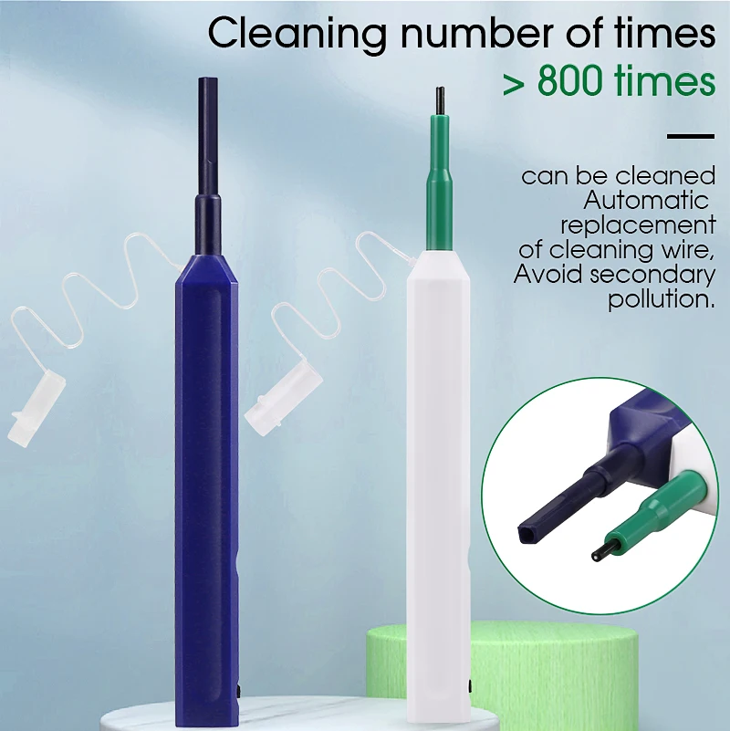 

5 PCS 1.25mm 2.5mm LC SC FC ST One Click Optic Fiber Cleaner Pen Connectors Adapters and Ferrules 800 times Cleaning