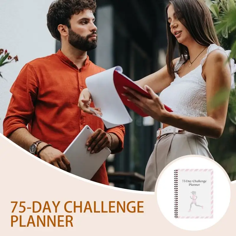 Day Planner 75-Day Appointment Organizer Multi-Functional Coil Binding Portable Notepad For Time Tracking Goal Setting Task