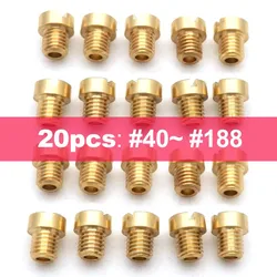 20pcs/lot 5mm Main Jet M5 Jets for Dellorto Carburetor SHA PHBG NC T5 JNC Tomos A35 Targa LX Sprint Size from 40 to 188