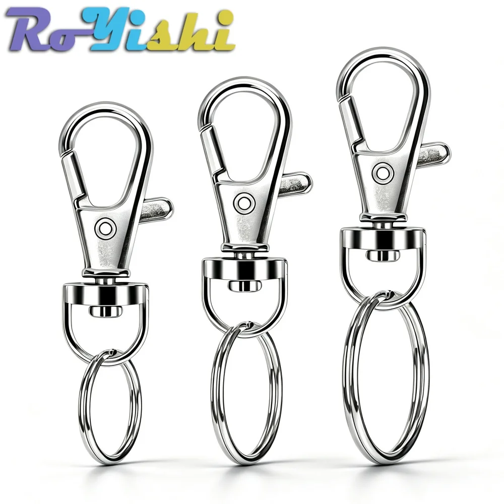 10-150 Sets Keychain Hooks with Key Rings,Metal Swivel Lobster Claw Clasps, for Keychain Clip Lanyard, Jewelry Making, Crafts