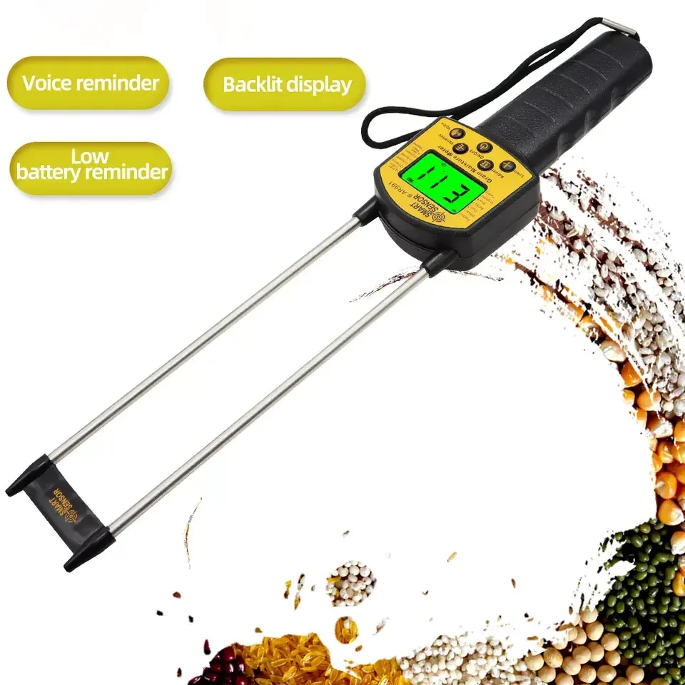 Great Demand Intelligent Voice Backlit Moisture Meter AR991 for Grains Corn Wheat Rice Bean Peanut Moisture Tester Hygrometer