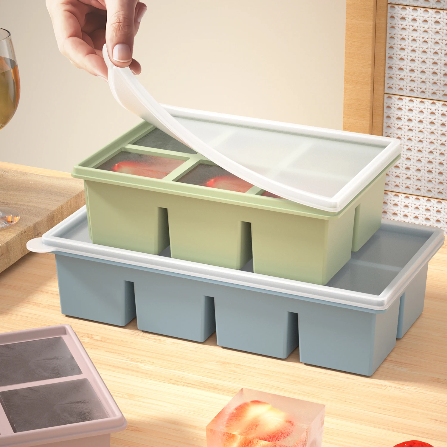 실리콘 칸막이 얼음틀 쉽게 분리되는 바 위스키 얼음 조 - Citrus Juicer Bar 리뷰 및 가격