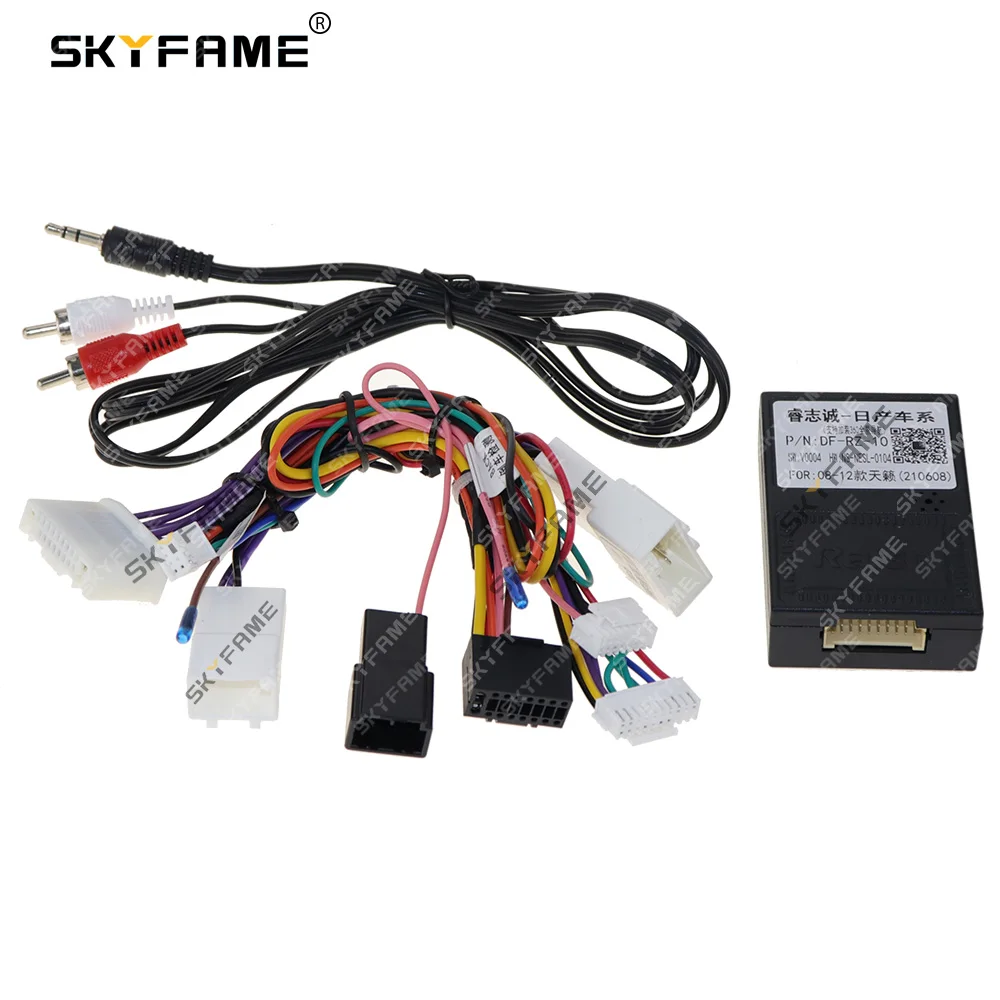 SKYFAME-Adaptador de arnés de cables estéreo para coche, dispositivo con 16 Pines, Android, con caja Canbus, para Nissan Teana Altima 2008-2012