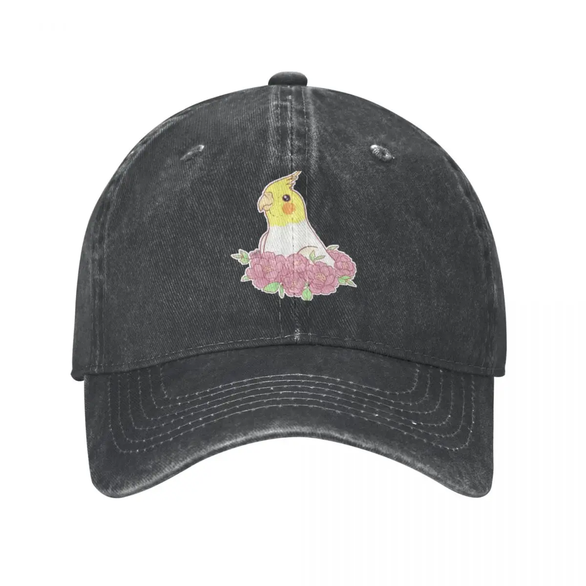 Chubby Cockatiel flowers Baseball Cap Christmas Hat Sunhat New In The Hat Women'S Beach Visor Men'S