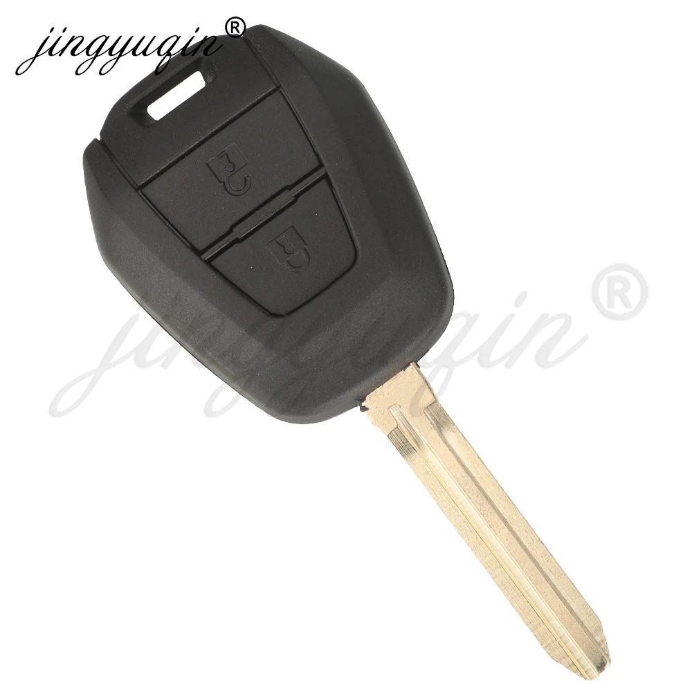 jingyuqin Remote Car Key Contro Fit for ISUZU D-Max M-UX 433.92Mhz ASK ID46 Chip TOY43 Blade Auto Key Fob Replacement 2 Buttons