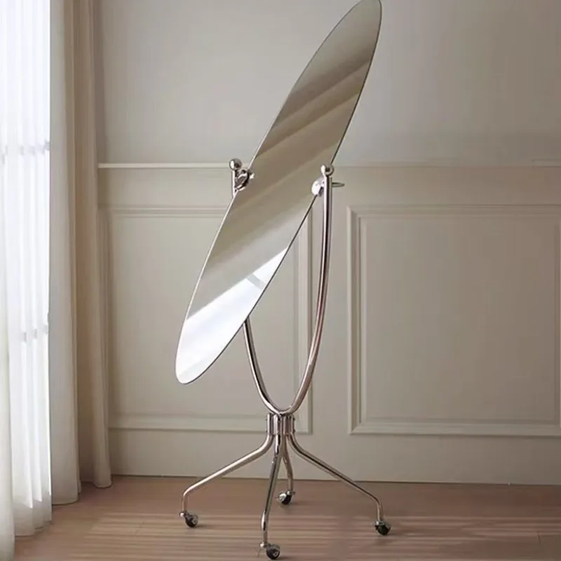 Stainless steel moving mirror clothing store trend fitting mirror surfboard mirror
