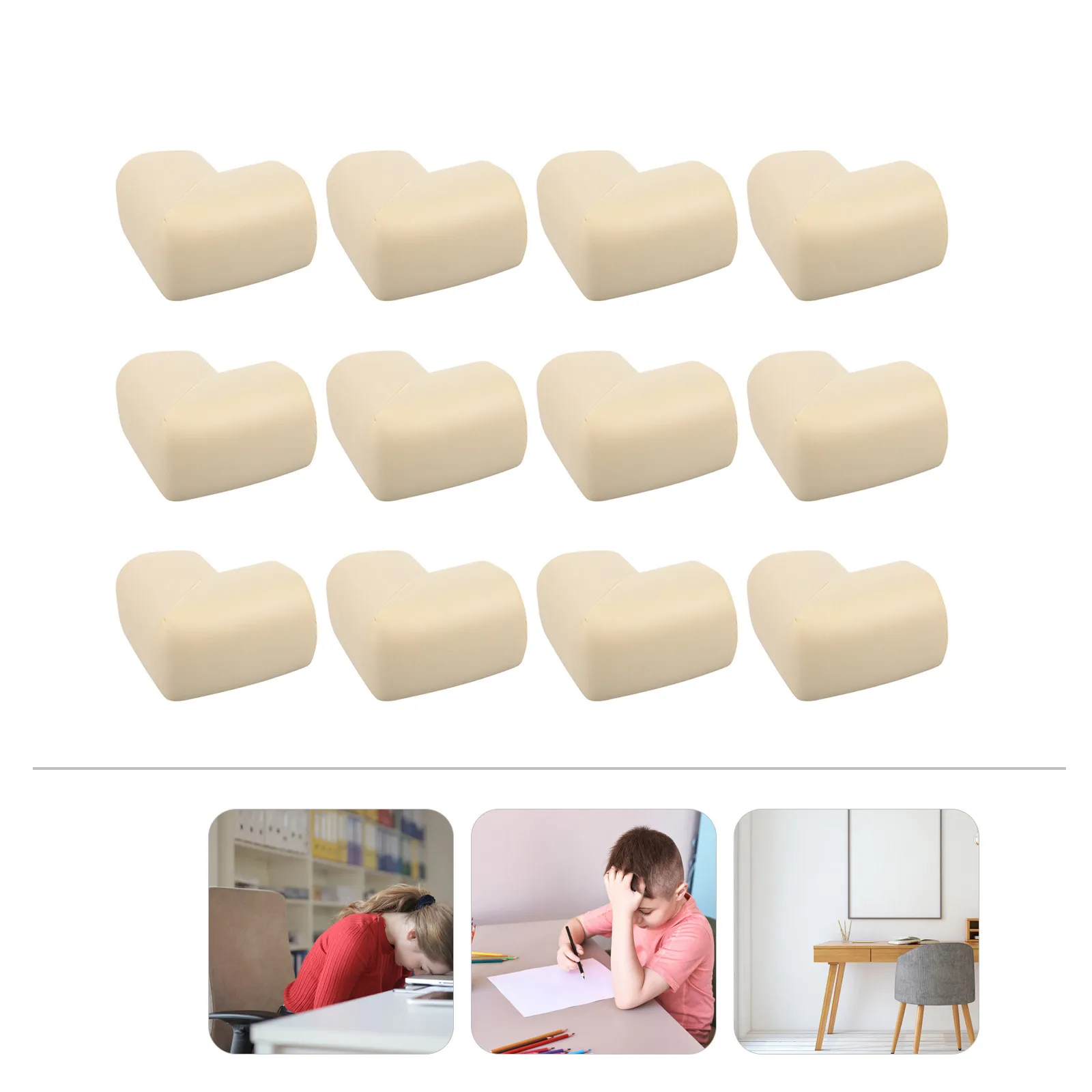 

12 Pcs Corner Edge Protector Edges Corners Protectors NBR Soft Safety Covers Table