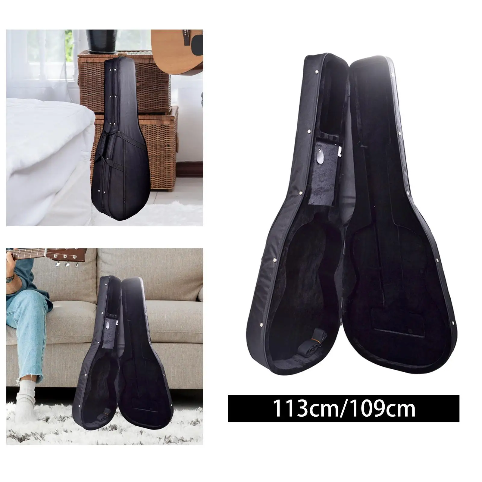 Guitar Hard Case, Guitar Carrying Bag, Portable Side Handle, Waterproof Guitar