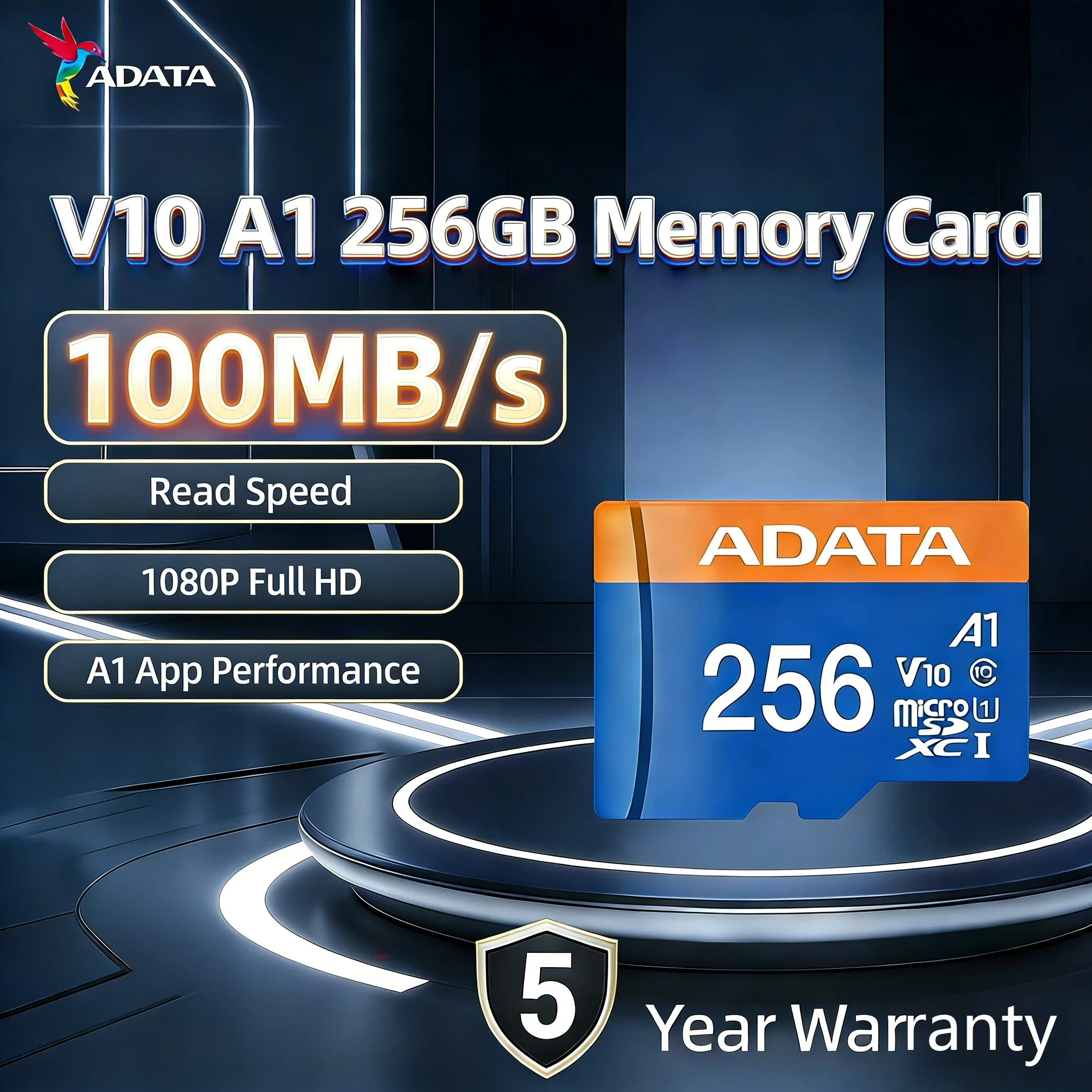 adata-32gb-64gb-128gb-256gb-microsdカード-a1-v10-u1-100mb-s-c10-tfメモリーカード-スマホ-ドライブレコーダー用