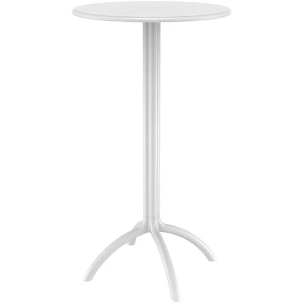 

Octopus Round Patio Pub Table in White, Commercial Grade