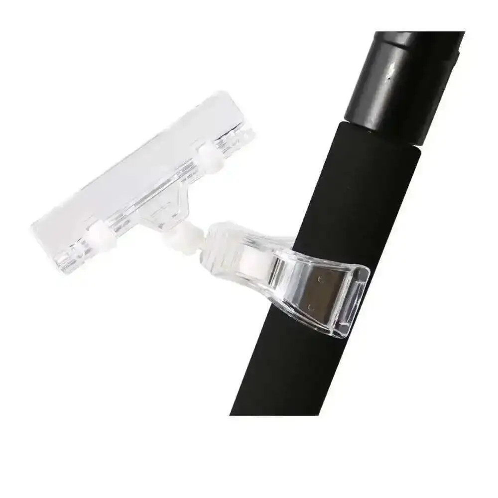 

10 pcs Pop Plastic Price Tag Sign Label Name Card Holders Paper Display Promotion Clips Pipe Hanging In Retail Store Supermarket