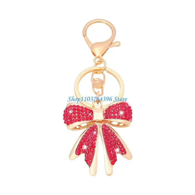 Shimmering Crystal Bowknot Charm Ring Stylish Daily Carry Accessory