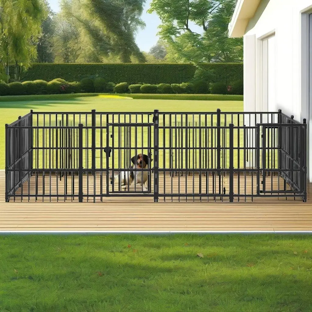 Spacious 7.51 m² Outdoor  Dog Kennel - Secure & Durable Pet Enclosure