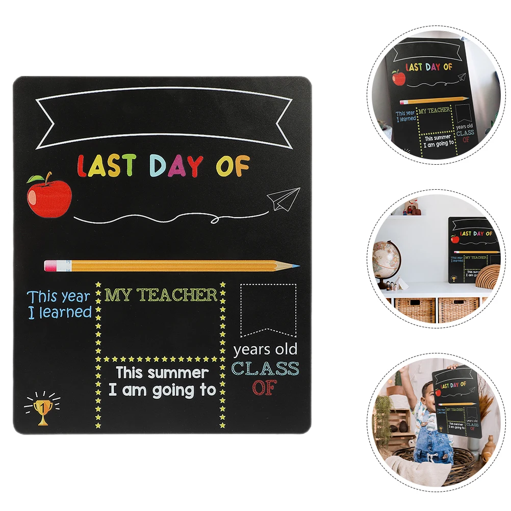 

1St Day Chalkboard Sign Small Wooden Mini Preschool Graduation Photo Listing Tabletop Black Chalkboard For Kids Gift