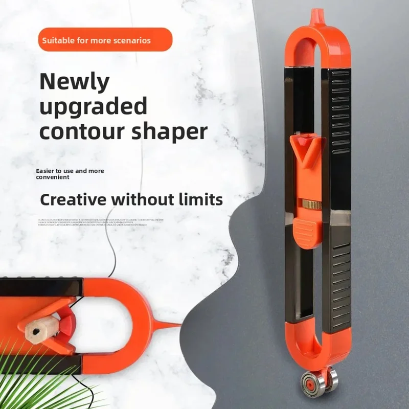 Adjustable Locking Profile Scribing Ruler Irregular Contour Gauge Precision Woodworking Measurement Tool for Craftsmanship