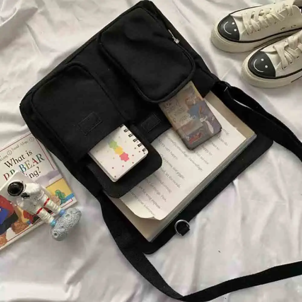 Korean Fashion Casual Big Bag White Picture Student School Bags for Teenage Girl Messenger Bag Shoulder Bag Crossbody Bags Women
