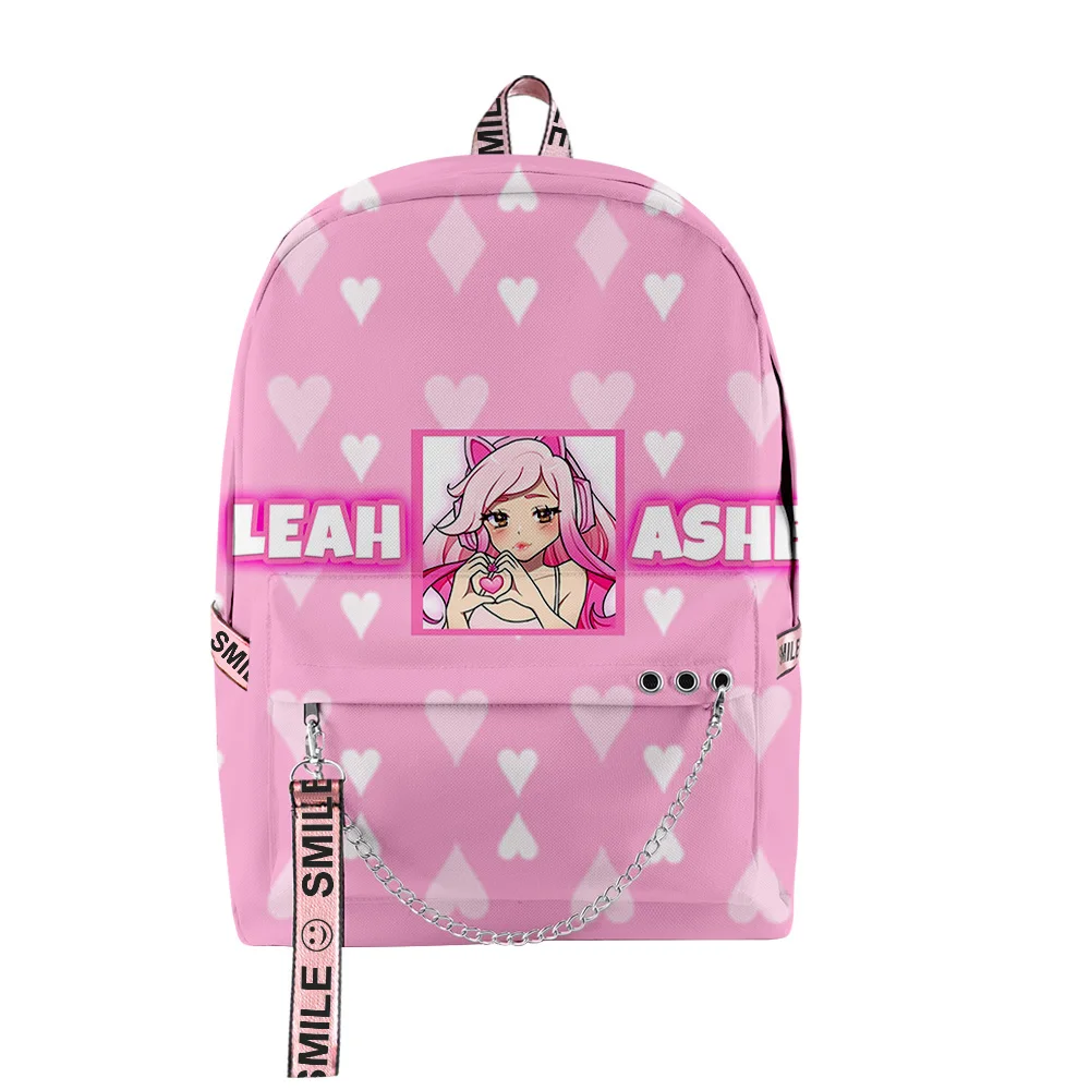 

Harajuku Novelty Cool Leah Ashe Student School Bags Unisex 3D Print Oxford Waterproof Notebook multifunction Travel Backpacks