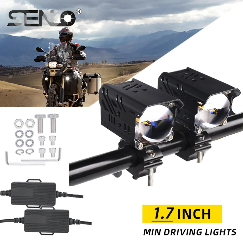 

Senlo Super Bright Light Motorcycle Headlights Led Lens Spotlight Moto Fog Lamp for BMW HONDA High Low Beams Work Light Scooters