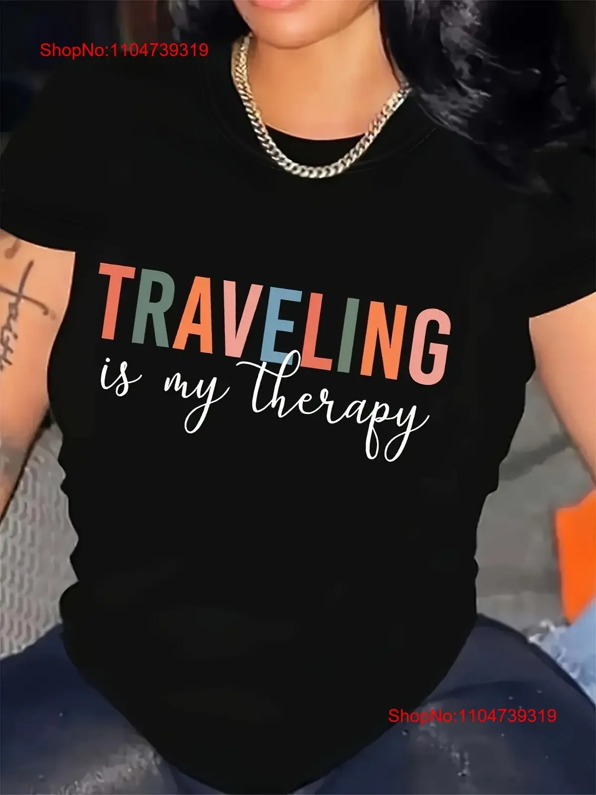 

Футболка с принтом «Путешествие теотерапии» с круглым вырезом для отдыха, винтажная стираная дизайнерская одежда, растянутая, удобная