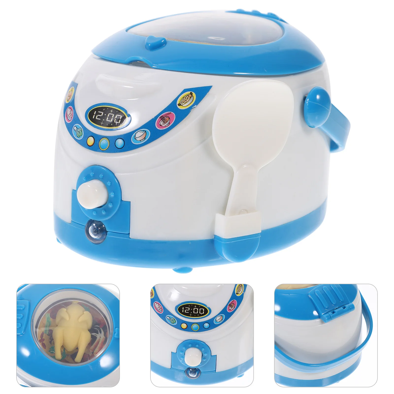 

Rice Cooker Plays Toy Cooking Toys for Kids House Kitchen Utensils Plastic Blue Child