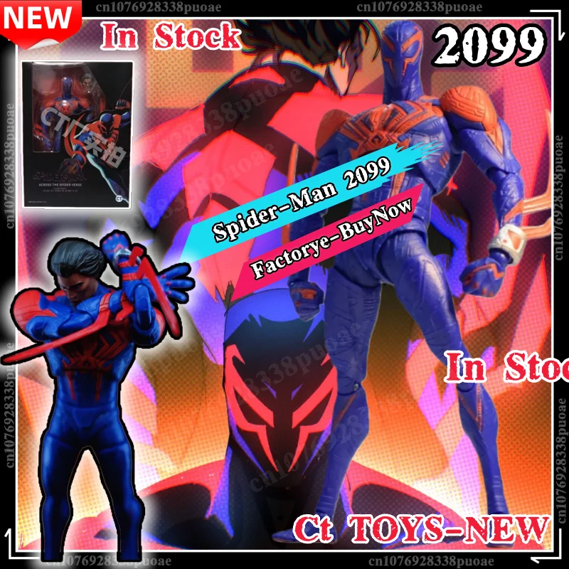 En Stock, juguetes Ct, figura de Spiderman 2099 Spider-Man a través del Spider-Verse SHF, figura de acción de Anime, modelo, regalos, Juguetes