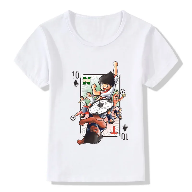 Anime Captain Tsubasa Le Petit Footballer Print Cartoon T-shirts Summer Kids T shirt Girls Boys Clothes Children Tops,HKP2309