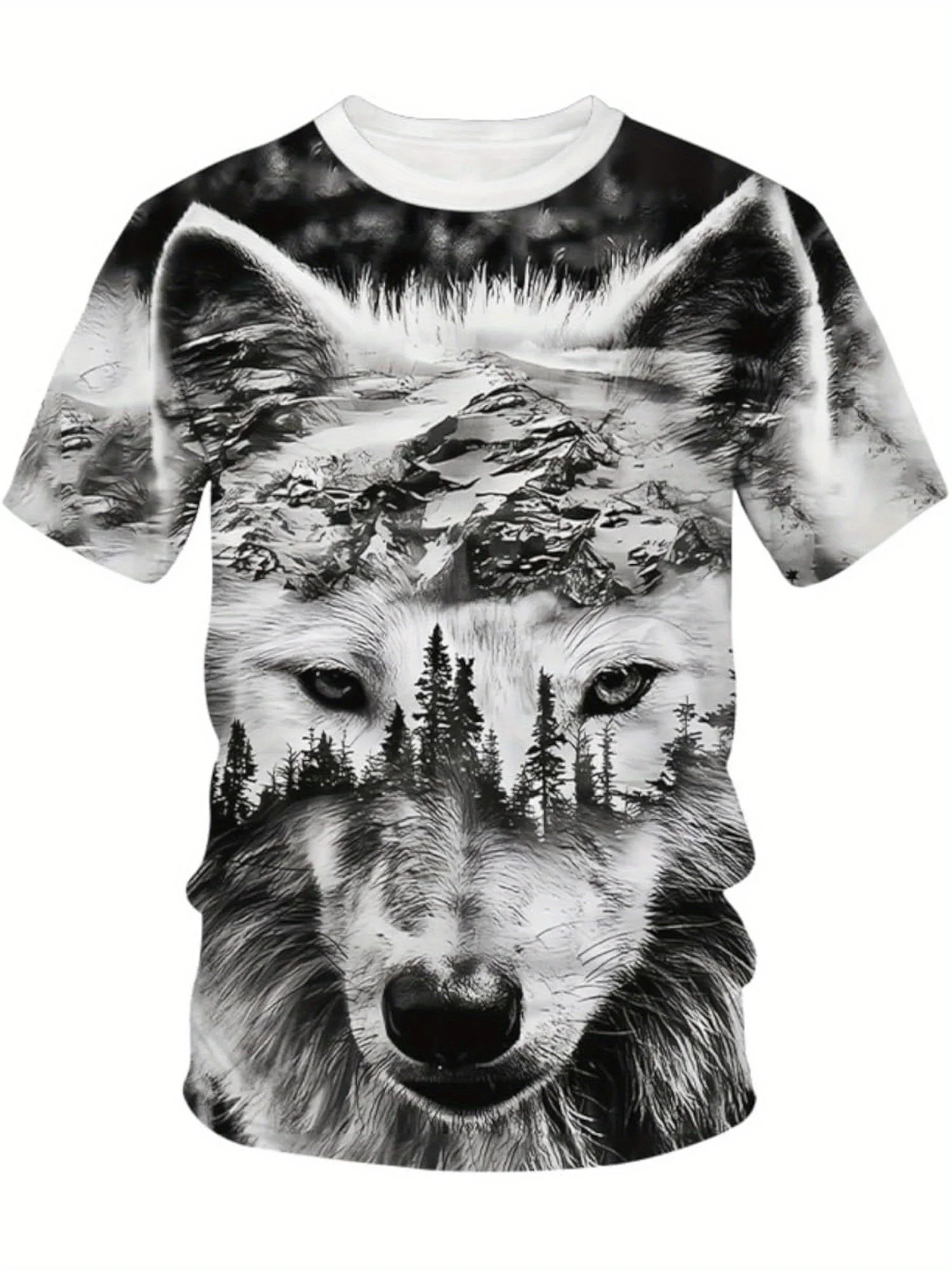 

Мужская летняя футболка с 3d принтом волка, свободная дышащая модная и повседневная футболка, детская футболка, мужские рубашки, женские футболки Y2k