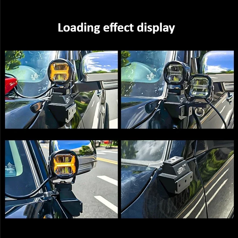 For Mitsubishi Pajero V93 V97 V73 Car A Pillar Spotlight Bracket Non-destructive Front Engine Hood Quick Release Expansion Stand