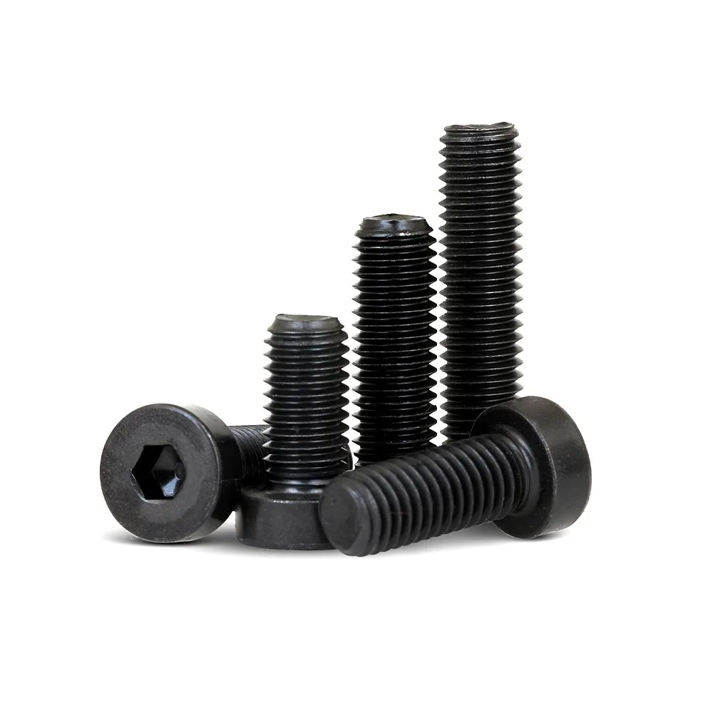 1/2/5/10pcs M3 M4 M5 M6 M8 M10 M12 M16 8.8 Grade Steel Black Allen Hex Hexagon Socket Thin Low Short Profile Cap Head Screw Bolt