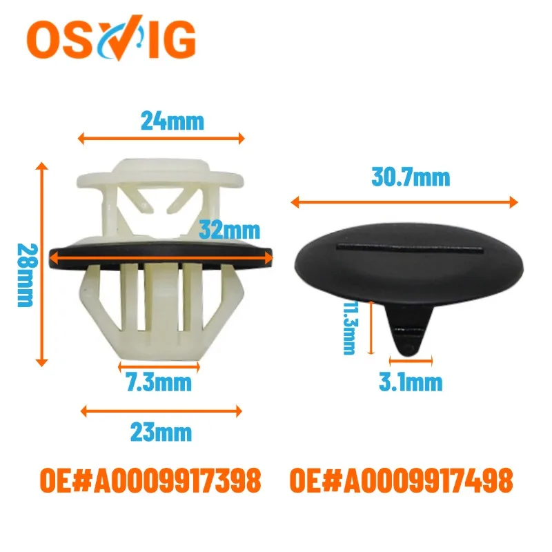 

OE#A0009917498 OE#A0009917398 For Mercedes-Benz C/E/CLS/S-class Body Side Lower Guard Skirt Lined with Nylon Fixing Clip