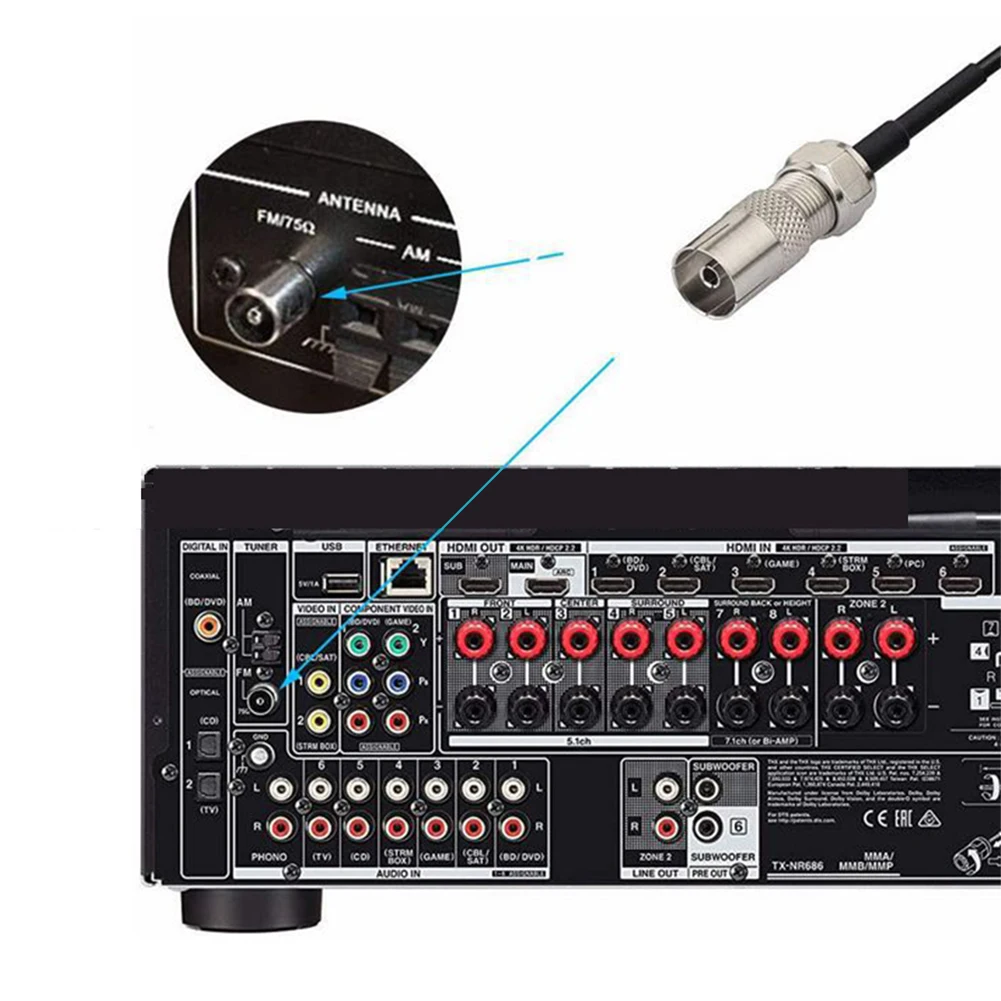 Hidden Adhesive Mount AM FM Radio Antenna F Female Head To TV 3.5 Mono FM Radio Antenna for Car FM TV Radio Station