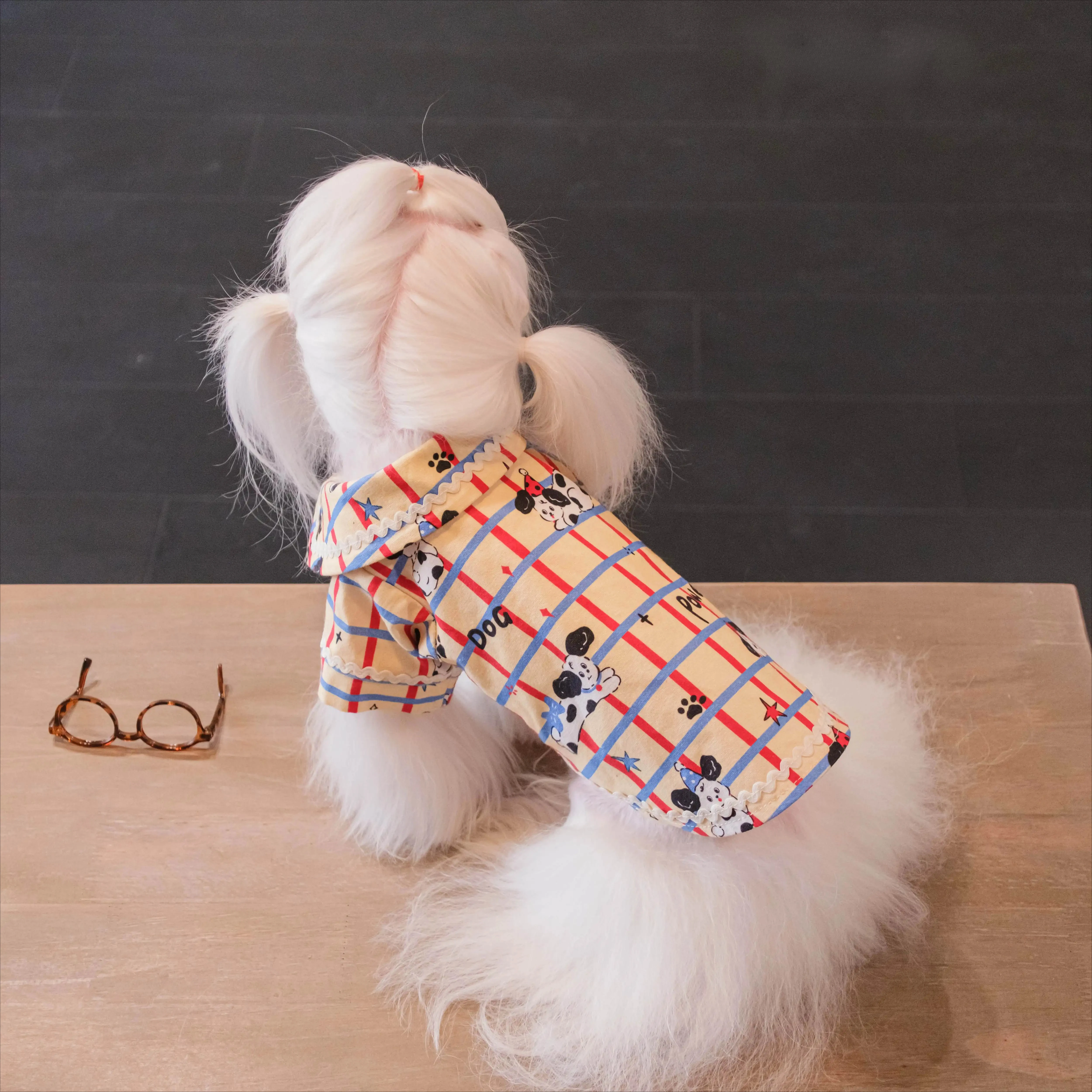 

Lovely Puppy Dog Clothing Funny Cute Print Apricot T-shirts For Small Medium Dog Teddy Yorkshrie Pet Clothes Casual Sport Shirts