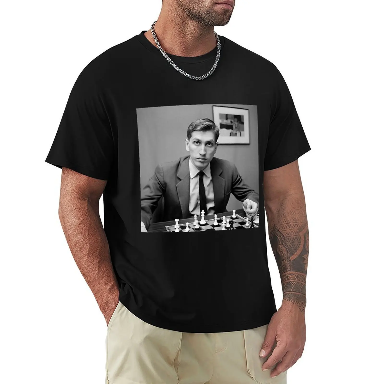 Camiseta Bobby Fischer Chess, camiseta esencial de color liso