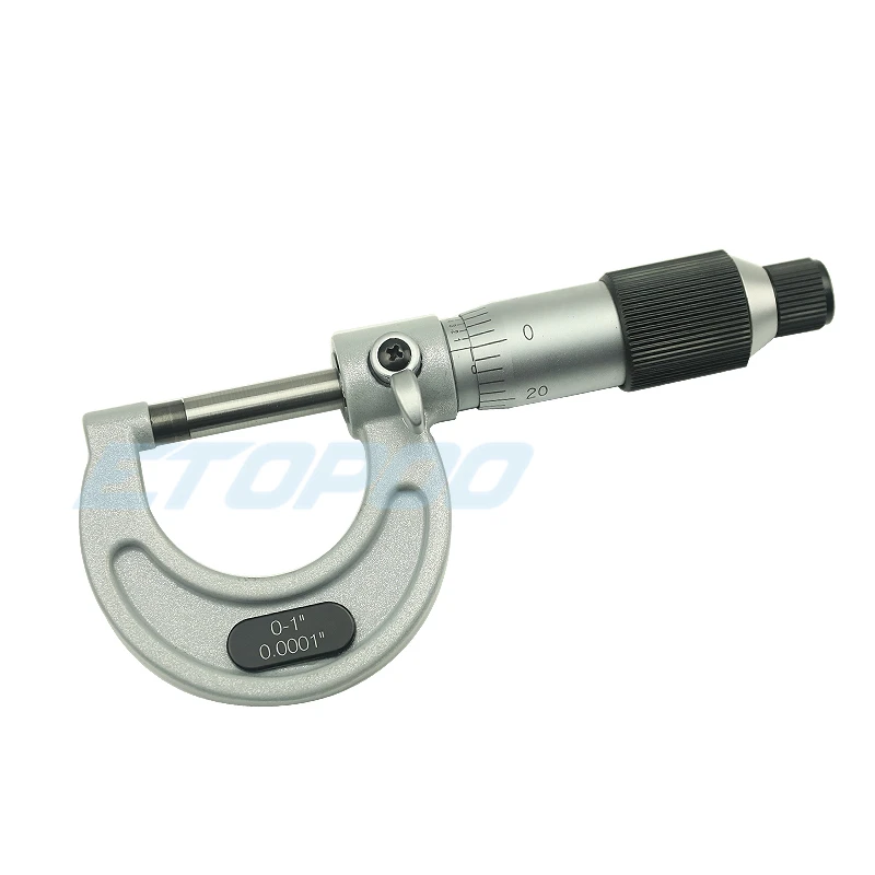 ETOPOO25-50-75-100MM Bearing Steel Outside Micrometer 4pcs 0-1/1-2/2-3/3-4 inch Accuracy 0.0001\