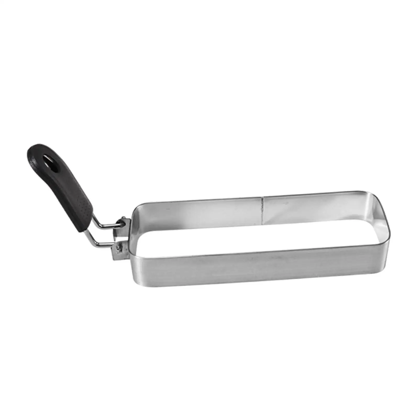 Stainless Egg Ring Mould Rectangular Pancake Shaper Durable Omelette Frame with Heat Safe Handle for Griddle and Egg Pan